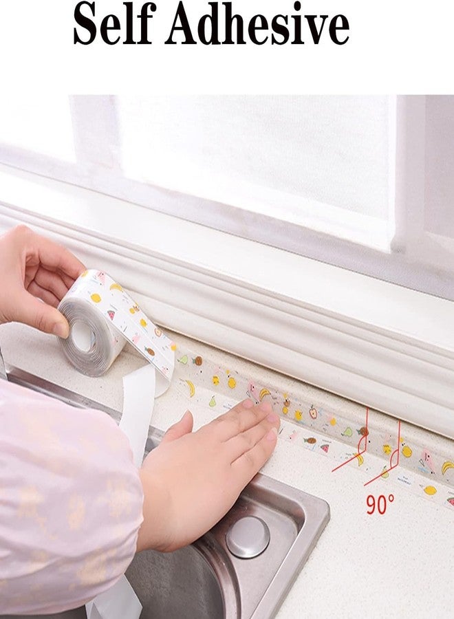 Voxmix Caulk Strip, Self Adhesive Caulk Strip Sealant Tape, Flexible Self Adhesive Tape Waterproof Sealing Tape Sealant Strip, For Kitchen, Bathroom, Toilet, Wall Corner | Multicolor - Image 3